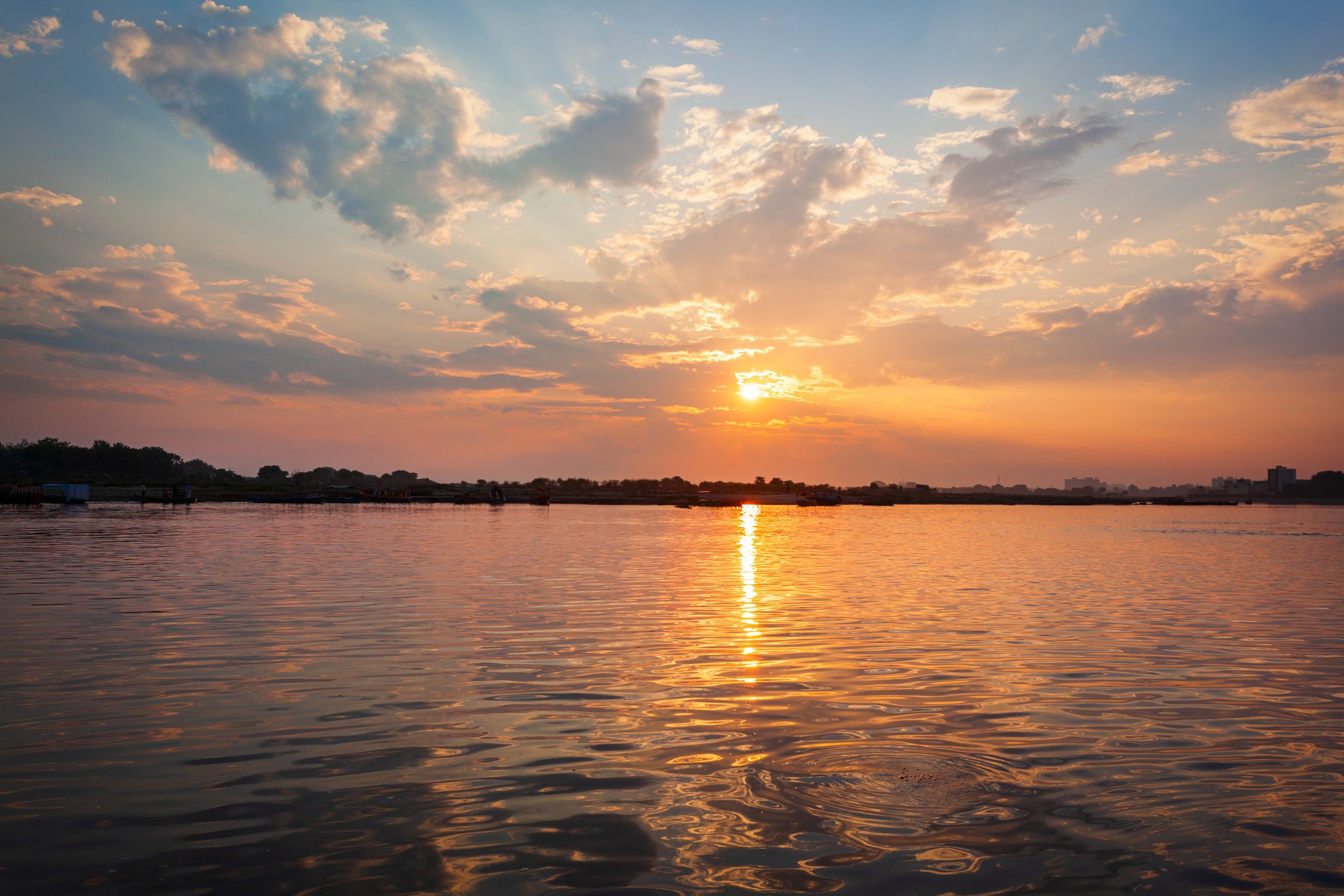 Sunset at Keshi Ghat, Vrindavan